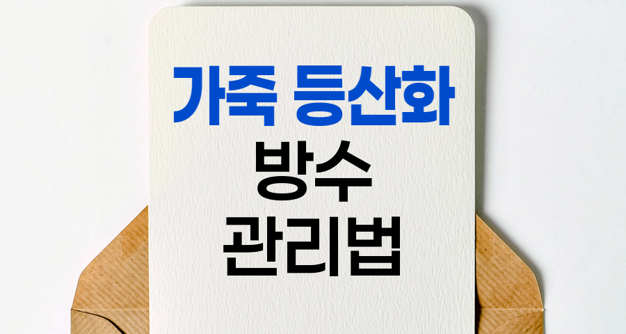 가죽 등산화 방수 및 관리법, 수명 연장의 비결