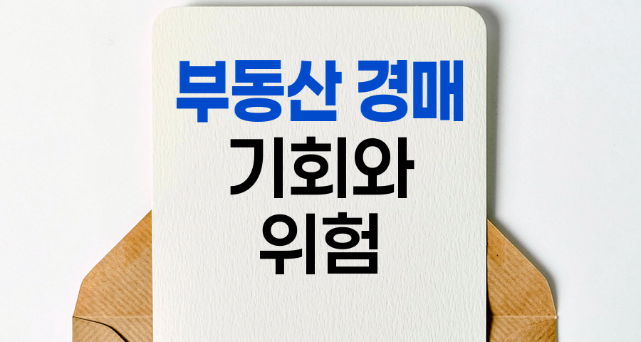 부동산 경매의 숨겨진 기회와 위험성